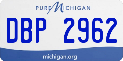 MI license plate DBP2962