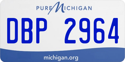 MI license plate DBP2964