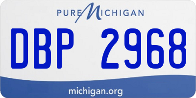 MI license plate DBP2968
