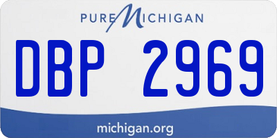 MI license plate DBP2969