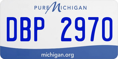 MI license plate DBP2970
