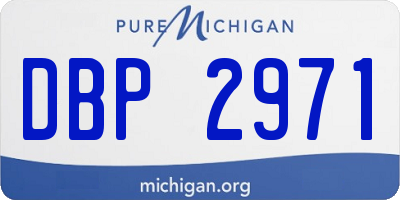MI license plate DBP2971