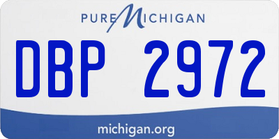 MI license plate DBP2972