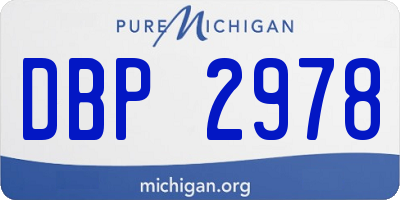 MI license plate DBP2978