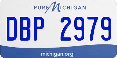 MI license plate DBP2979