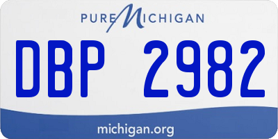 MI license plate DBP2982