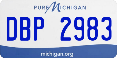 MI license plate DBP2983