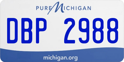MI license plate DBP2988