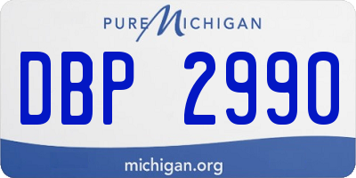 MI license plate DBP2990