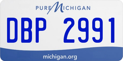 MI license plate DBP2991
