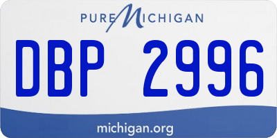 MI license plate DBP2996