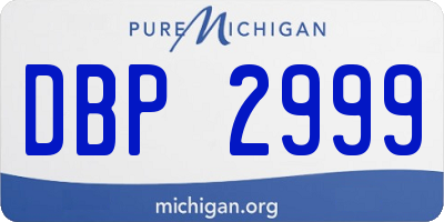 MI license plate DBP2999