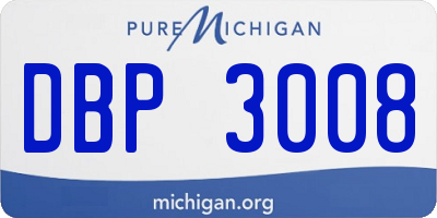 MI license plate DBP3008