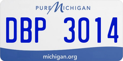 MI license plate DBP3014