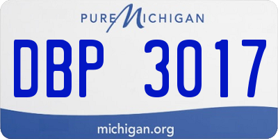 MI license plate DBP3017