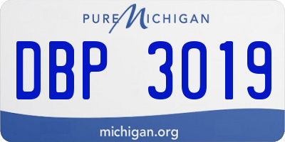 MI license plate DBP3019