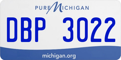 MI license plate DBP3022