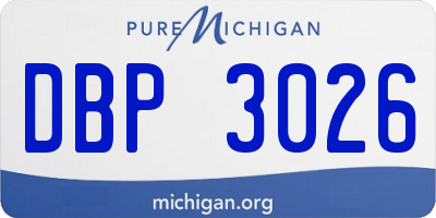 MI license plate DBP3026