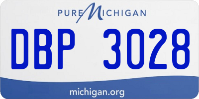 MI license plate DBP3028