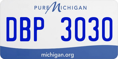 MI license plate DBP3030