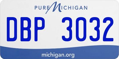 MI license plate DBP3032