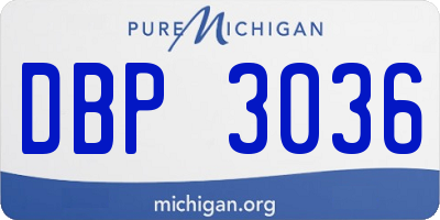MI license plate DBP3036