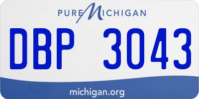 MI license plate DBP3043