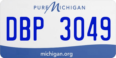 MI license plate DBP3049