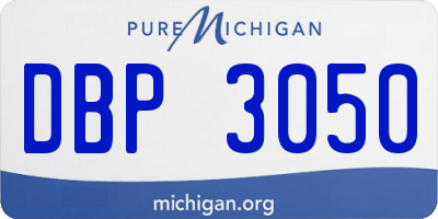 MI license plate DBP3050