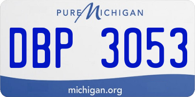 MI license plate DBP3053