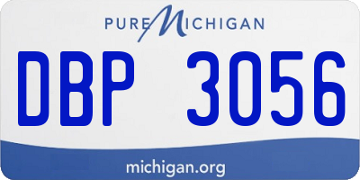 MI license plate DBP3056