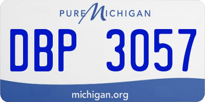 MI license plate DBP3057
