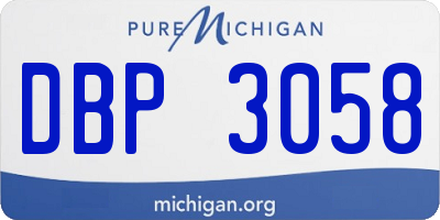 MI license plate DBP3058