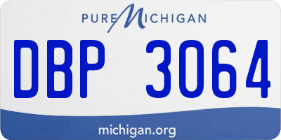 MI license plate DBP3064