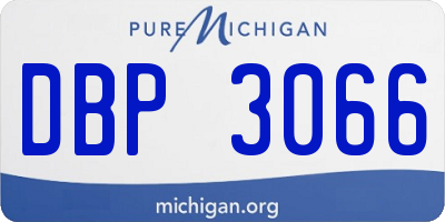 MI license plate DBP3066