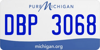 MI license plate DBP3068