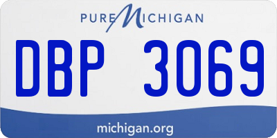 MI license plate DBP3069