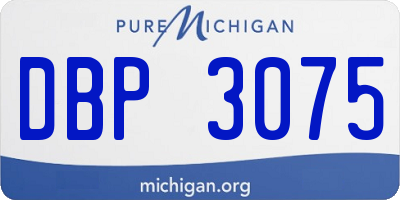 MI license plate DBP3075