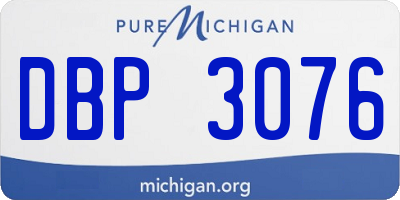 MI license plate DBP3076