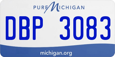 MI license plate DBP3083