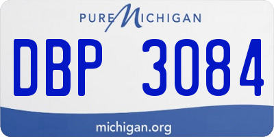 MI license plate DBP3084