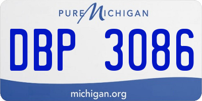 MI license plate DBP3086