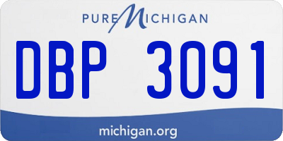 MI license plate DBP3091