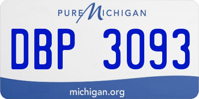 MI license plate DBP3093