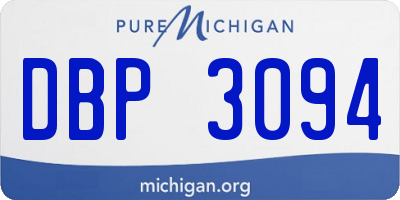 MI license plate DBP3094