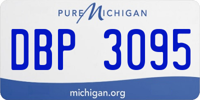 MI license plate DBP3095