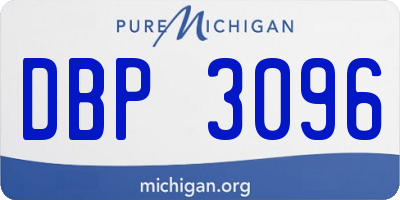 MI license plate DBP3096