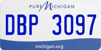 MI license plate DBP3097