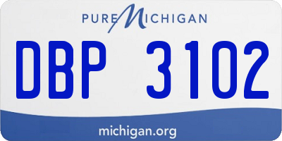 MI license plate DBP3102
