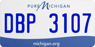 MI license plate DBP3107